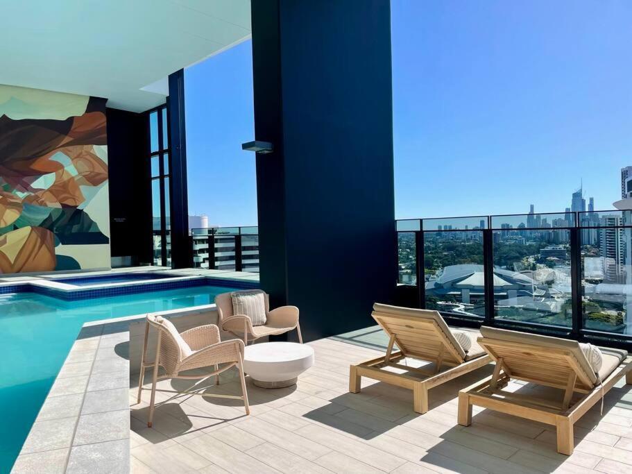 New Impressive 180° River View 1 Bed Apt With Pool 47F Apartman Gold Coast Kültér fotó